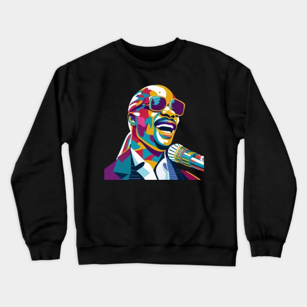 Stevie Wonder WPAP Limit Color Crewneck Sweatshirt by Aldrvnd